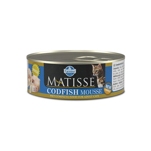 Farmina Matisse Codfish Mousse Υγρή Τροφή για Ενήλικες Γάτες σε Κονσέρβα με Μπακαλιάρο 85 gr