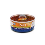 Farmina N&D Cat Pumpkin Lamb & Blueberry Adult Wet Food Υγρή Τροφή χωρίς Σιτηρά για Ενήλικες Γάτες σε Κονσέρβα με Κολοκύθα, Αρνί και Μύρτιλο 70 gr