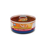 Farmina N&D Cat Pumpkin,Chicken & Pomegranate Adult Wet Food Υγρή Τροφή χωρίς Σιτηρά για Ενήλικες Γάτες σε Κονσέρβα με Κολοκύθα, Κοτόπουλο και Ρόδι 80 gr