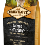 Carnilove Ξηρά Τροφή Χωρίς Σιτηρά για Ενήλικους Σκύλους Μεγαλόσωμων Φυλών με Σολομό και Γαλοπούλα 1,5 Kgr