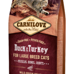 Carnilove Ξηρά Τροφή Χωρίς Σιτηρά για Γάτες Μεγαλόσωμων Φυλών με Πάπια και Γαλοπούλα 400 gr