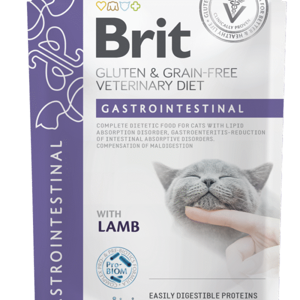 Brit Veterinary Diet Grain Free Cat Fillets Gravy Gastrointestinal Wet Food Κλινική Δίαιτα για Γάτες με Προβλήματα Πεπτικού σε Υγρή Μορφή σε Φακελάκια 12 x 85 gr