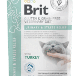 Brit Veterinary Diet Grain Free Fillets Gravy Urinary Wet Food Κλινική Δίαιτα για Γάτες με Τάση Εμφάνισης Ιδιοπαθούς Κυστίταδς σε Υγρή Μορφή σε Φακελάκια 12 x 85 gr