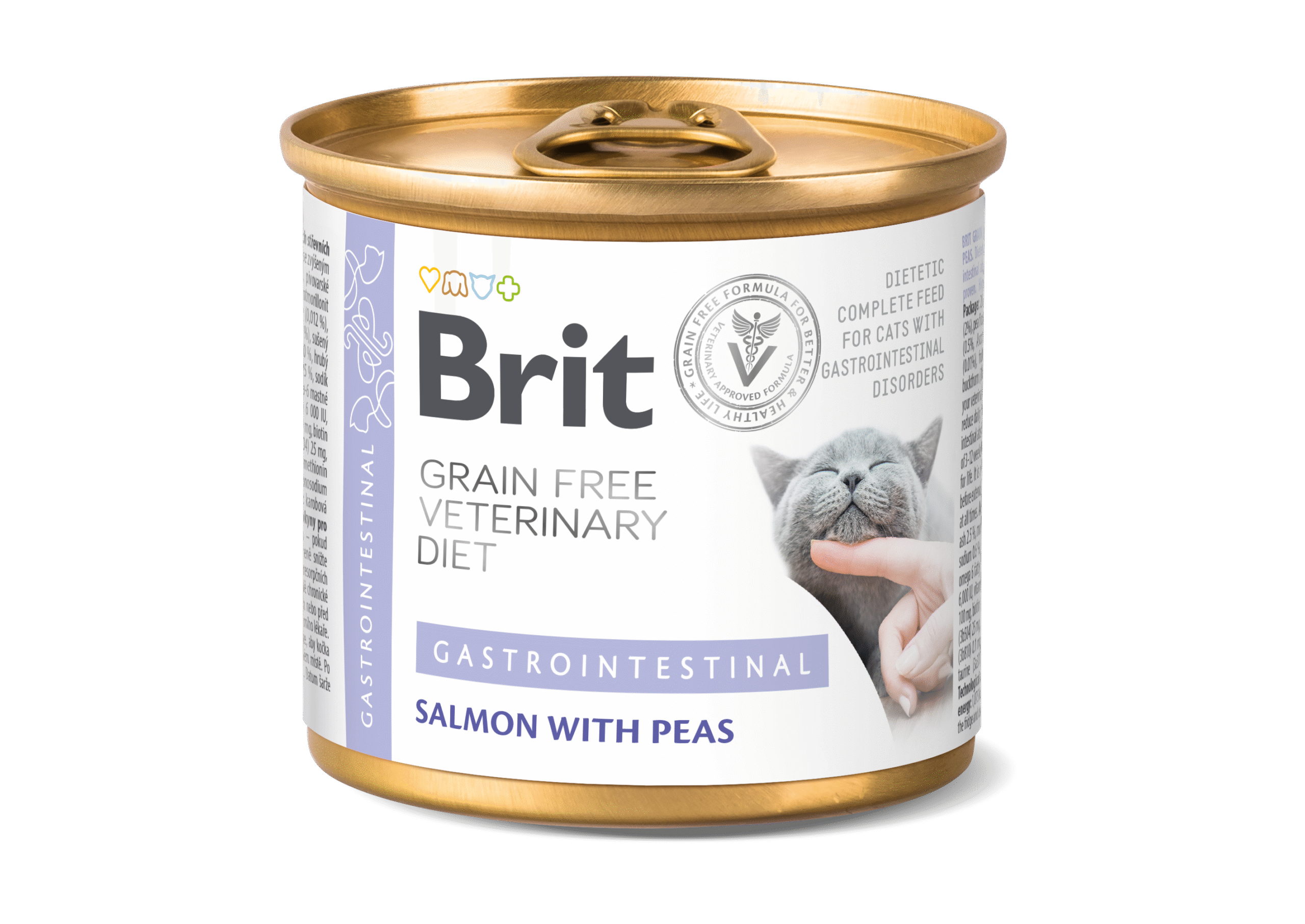 Brit_VD_wet_food_CAT_200g_3D_GASTROINTESTINAL Brit Veterinary Diet Grain Free Cat Gastrointestinal Wet Food Κλινική Δίαιτα για Γάτες με Προβλήματα Πεπτικού σε Υγρή Μορφή 200 gr - Image 1