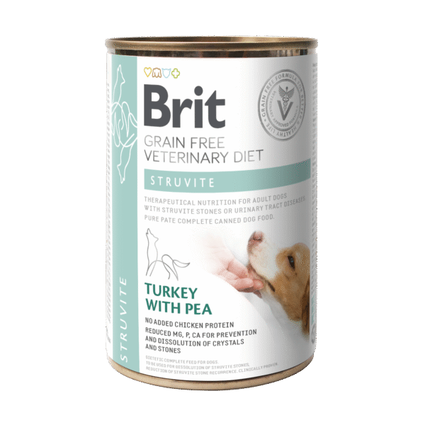 Brit Veterinary Diet Grain Free Dog Struvite Wet Food Κλινική Δίαιτα για Σκύλους με Τάση Σχηματισμού Ουρολίθων Στρουβίτη σε Υγρή Μορφή 400 gr