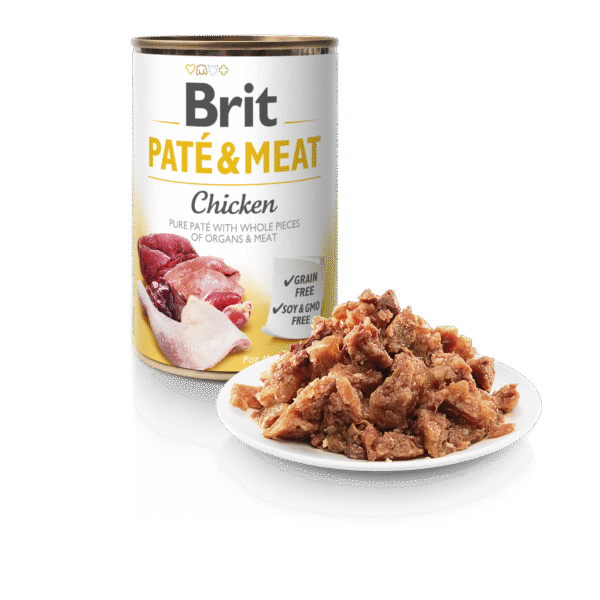 Brit Dog Can Pate & Meat Chicken Υγρή Τροφή Χωρίς Σιτηρά για Ενήλικους Σκύλους σε Κονσέρβα με Κοτόπουλο 400 gr