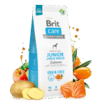 Brit Care D. GF Junior Large Salmon Ξηρά Τροφή Χωρίς Σιτηρά για Νεαρούς Σκύλους Μεγαλόσωμων Φυλών με Σολομό 12 kgr