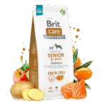 Brit Care D. GF Senior & Light Salmon Ξηρά Τροφή Χωρίς Σιτηρά για Υπερήλικους Σκύλους Όλων των  Φυλών με Σολομό 12 kgr
