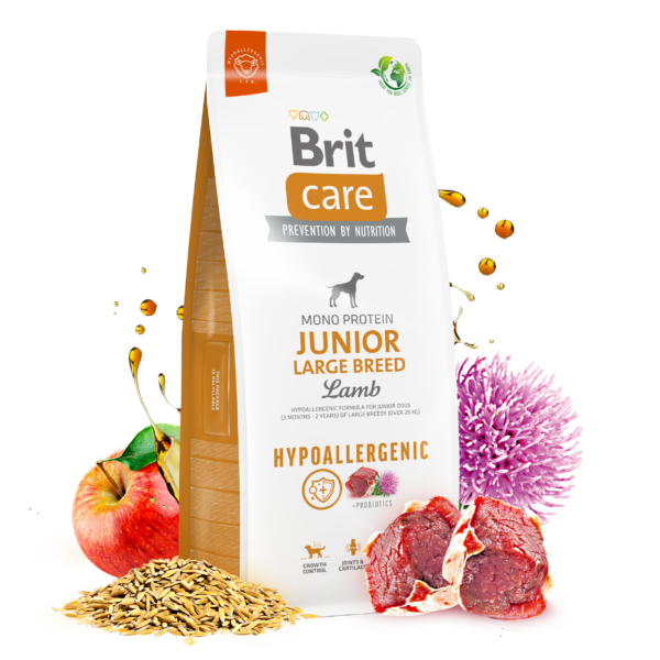 Brit Care D. Hypoallergenic Junior Large Lamb Ξηρά Τροφή για Νεαρούς Σκύλους Μεγαλόσωμων Φυλών με Αρνί 3 Kgr