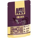 AATU Cat Pouch Turkey & Goose Πλήρης Υγρή Τροφή χωρίς Σιτηρά για Ενήλικες Γάτες όλων των Φυλών σε Φακελάκι με Γαλοπούλα και Χήνα 85 gr