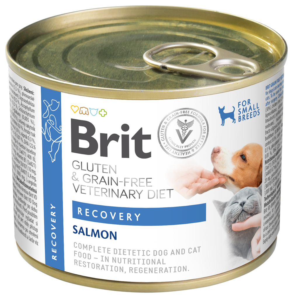 020-1224 Brit Veterinary Diet Grain Free Dog & Cat Recovery Wet Food Κλινική Δίαιτα για Σκύλους & Γάτες για τη Διατροφική Ανάκαμψη και Ανάρρωση σε Υγρή Μορφή 200 gr - Image 1