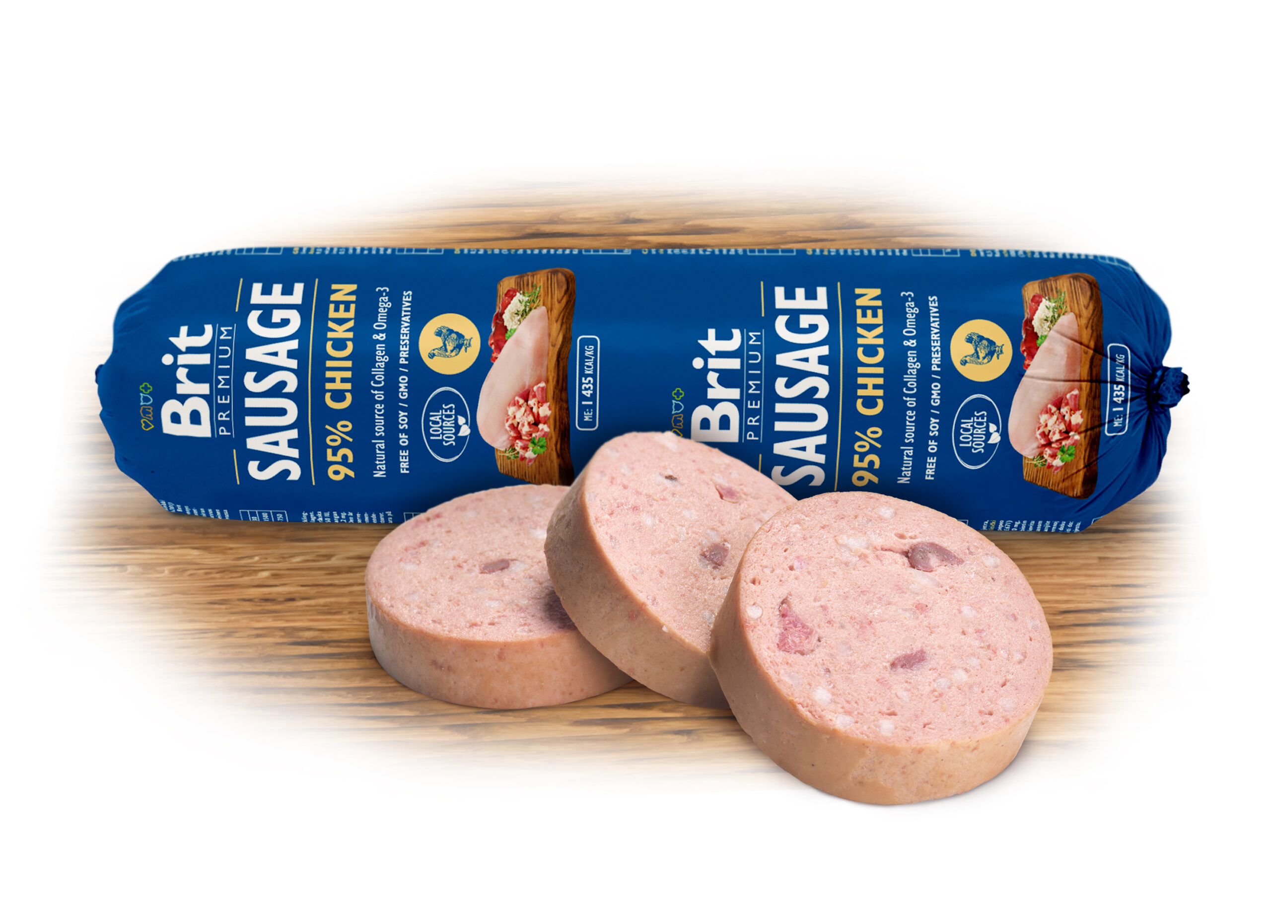 BPD Sausage_chicken_a Brit Premium Sausage Chicken Σαλάμι Σκύλου με Κοτόπουλο 800 gr - Image 1