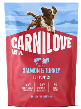 020-1267.png Carnilove Dog Puppy Salmon & Turkey Ξηρά Τροφή Χωρίς Σιτηρά για Κουτάβια όλων των Φυλών με Σολομό και Γαλοπούλα 1,5 Kgr - Image 1