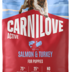 Carnilove Dog Puppy Salmon & Turkey Ξηρά Τροφή Χωρίς Σιτηρά για Κουτάβια όλων των Φυλών με Σολομό και Γαλοπούλα 4 Kgr