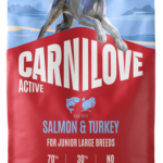 Carnilove Dog Junior Large Breed Salmon & Turkey Ξηρά Τροφή Χωρίς Σιτηρά για Κουτάβια Μεγαλόσωμων Φυλών με Σολομό και Γαλοπούλα 4 Kgr