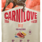 Carnilove True Fresh Dog Adult Beef Ξηρά Τροφή Χωρίς Σιτηρά για Ενήλικους Σκύλους όλων των Φυλών με Φρέσκο Μοσχάρι 4 Kgr