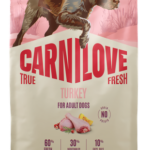Carnilove True Fresh Dog Adult Turkey Ξηρά Τροφή Χωρίς Σιτηρά για Ενήλικους Σκύλους όλων των Φυλών με Φρέσκια Γαλοπούλα 4 Kgr