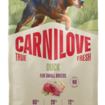 Carnilove True Fresh Dog Adult Small Breed Duck Ξηρά Τροφή Χωρίς Σιτηρά για Ενήλικους Σκύλους Μικρόσωμων Φυλών με Φρέσκια Πάπια 4 Kgr