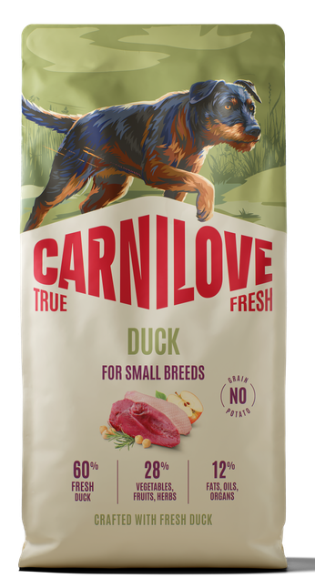 020-1284.png Carnilove True Fresh Dog Adult Small Breed Duck Ξηρά Τροφή Χωρίς Σιτηρά για Ενήλικους Σκύλους Μικρόσωμων Φυλών με Φρέσκια Πάπια 12 Kgr - Image 1