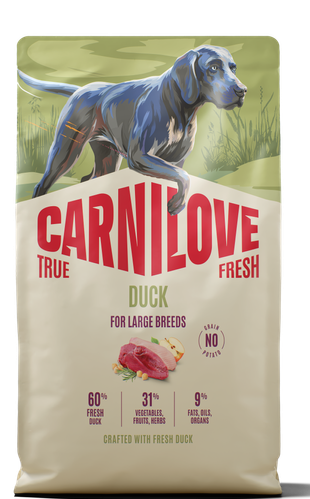 020-1286.png Carnilove True Fresh Dog Adult Large Breed Duck Ξηρά Τροφή Χωρίς Σιτηρά για Ενήλικους Σκύλους Μεγαλόσωμων Φυλών με Φρέσκια Πάπια 4 Kgr - Image 1
