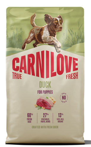 020-1292.png Carnilove True Fresh Dog Puppy Duck Ξηρά Τροφή Χωρίς Σιτηρά για Κουτάβια όλων των Φυλών με Φρέσκια Πάπια 4 Kgr - Image 1