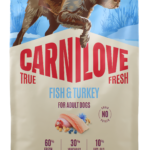 Carnilove True Fresh Dog Adult Fish & Turkey Ξηρά Τροφή Χωρίς Σιτηρά για Ενήλικους Σκύλους όλων των Φυλών με Φρέσκο Ψάρι και Γαλοπούλα 4 Kgr