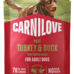 Carnilove Grain Free Dog Pouch Pate Turkey, Duck & Timothy Grass Υγρή Τροφή Χωρίς Σιτηρά για Ενήλικους Σκύλους όλων των Φυλών με Γαλοπούλα, Πάπια και Χόρτο Timothy 300 gr