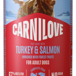 Carnilove Grain Free Dog Can Pate Turkey & Salmon Υγρή Τροφή Χωρίς Σιτηρά για Ενήλικους Σκύλους όλων των Φυλών με Γαλοπούλα και Σολομό 400 gr