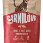 Carnilove Cat Adult Sterilised Lamb & Wild Boar Ξηρά Τροφή Χωρίς Σιτηρά για Ενήλικες, Στειρωμένες Γάτες με Αρνί και Αγριόχοιρο 400 gr