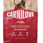 Carnilove Cat Adult Sterilised Lamb & Wild Boar Ξηρά Τροφή Χωρίς Σιτηρά για Ενήλικες, Στειρωμένες Γάτες με Αρνί και Αγριόχοιρο 2 Kgr