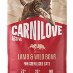 Carnilove Cat Adult Sterilised Lamb & Wild Boar Ξηρά Τροφή Χωρίς Σιτηρά για Ενήλικες, Στειρωμένες Γάτες με Αρνί και Αγριόχοιρο 6 Kgr