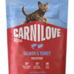 Carnilove Cat Kitten Salmon & Turkey Ξηρά Τροφή Χωρίς Σιτηρά για Γατάκια όλων των Φυλών με Σολομό και Γαλοπούλα 400 gr
