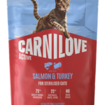 Carnilove Cat Adult Sterilised Salmon & Turkey Ξηρά Τροφή Χωρίς Σιτηρά για Ενήλικες, Στειρωμένες Γάτες με Σολομό και Γαλοπούλα 400 gr