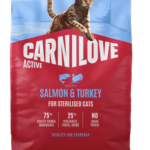 Carnilove Cat Adult Sterilised Salmon & Turkey Ξηρά Τροφή Χωρίς Σιτηρά για Ενήλικες, Στειρωμένες Γάτες με Σολομό και Γαλοπούλα 2 Kgr