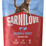 Carnilove Cat Adult Salmon & Turkey Ξηρά Τροφή Χωρίς Σιτηρά για Ενήλικες Γάτες όλων των Φυλών με Σολομό και Γαλοπούλα 400 gr