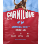 Carnilove Cat Adult Salmon & Turkey Ξηρά Τροφή Χωρίς Σιτηρά για Ενήλικες Γάτες όλων των Φυλών με Σολομό και Γαλοπούλα 2 Kgr