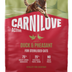 Carnilove Cat Adult Sterilised Duck & Pheasant Ξηρά Τροφή Χωρίς Σιτηρά για Ενήλικες, Στειρωμένες Γάτες με Πάπια και Φασιανό 2 Kgr