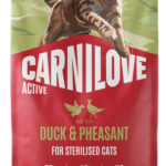 Carnilove Cat Adult Sterilised Duck & Pheasant Ξηρά Τροφή Χωρίς Σιτηρά για Ενήλικες, Στειρωμένες Γάτες με Πάπια και Φασιανό 6 Kgr