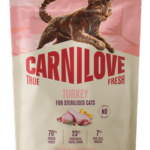 Carnilove True Fresh Cat Adult Sterilised Turkey Ξηρά Τροφή Χωρίς Σιτηρά για Ενήλικες, Στειρωμένες Γάτες με Φρέσκια Γαλοπούλα 400 gr
