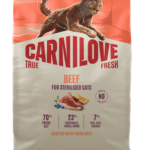 Carnilove True Fresh Cat Adult Sterilised Beef Ξηρά Τροφή Χωρίς Σιτηρά για Ενήλικες, Στειρωμένες Γάτες με Φρέσκο Μοσχάρι 2 Kgr