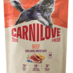 Carnilove True Fresh Cat Adult Large Breed Beef Ξηρά Τροφή Χωρίς Σιτηρά για Ενήλικες Γάτες Μεγαλόσωμων Φυλών με Φρέσκο Μοσχάρι 400 gr