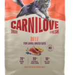 Carnilove True Fresh Cat Adult Large Breed Beef Ξηρά Τροφή Χωρίς Σιτηρά για Ενήλικες Γάτες Μεγαλόσωμων Φυλών με Φρέσκο Μοσχάρι 2 Kgr
