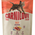 Carnilove True Fresh Cat Kitten Beef Ξηρά Τροφή Χωρίς Σιτηρά για Γατάκια όλων των Φυλών με Φρέσκο Μοσχάρι 400 gr