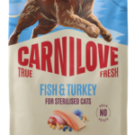 Carnilove True Fresh Cat Adult Sterilised Fish & Turkey Ξηρά Τροφή Χωρίς Σιτηρά για Ενήλικες, Στειρωμένες Γάτες με Φρέσκο Ψάρι και Γαλοπούλα 6 Kgr