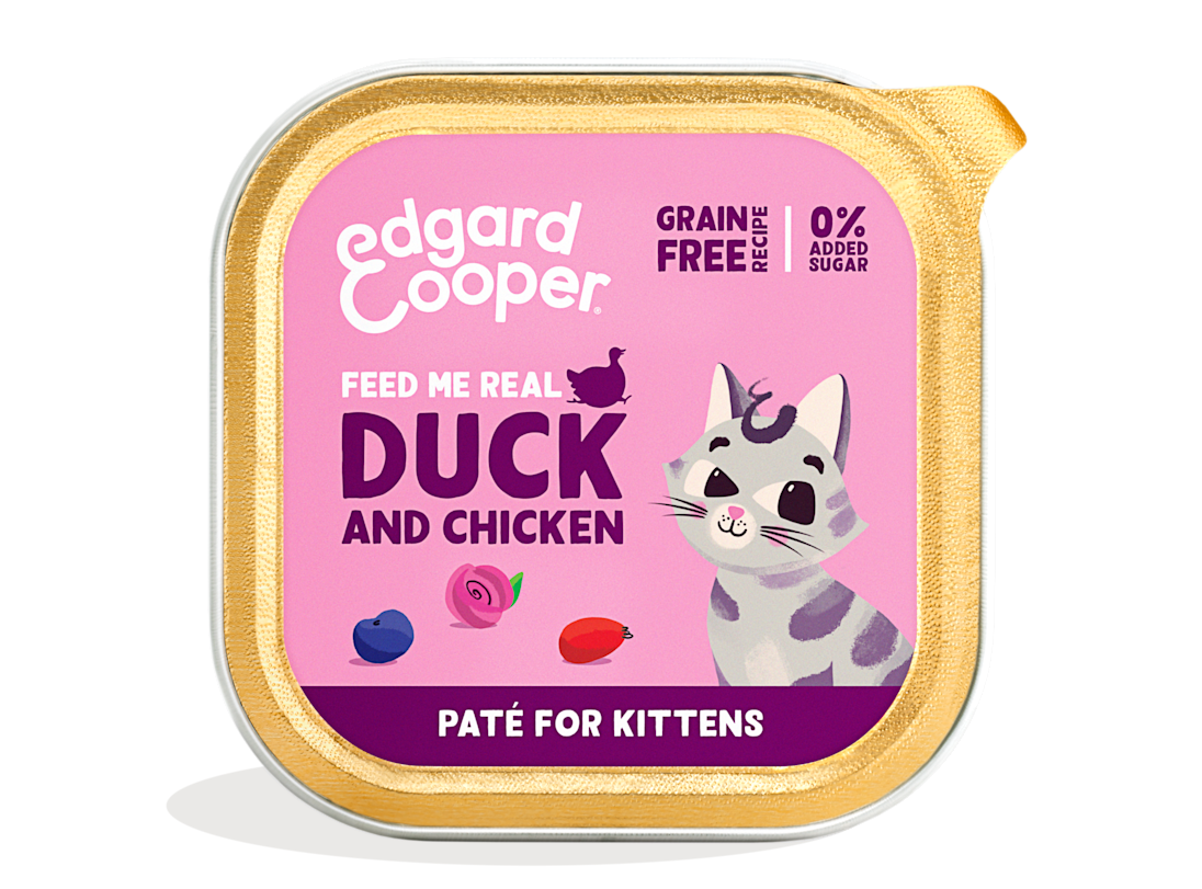 Pack_-_Cat_Kitten_Pate_Duck_Chicken_EN.png Edgard και Cooper Πατέ για Γατάκια με Πάπια και Κοτόπουλο 85 gr - Image 1